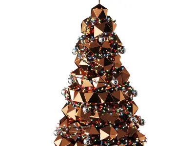  Christmas tree Low-poly 3D model