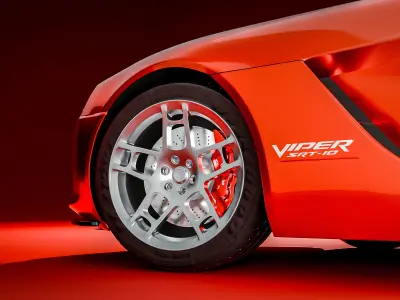 Dodge Viper SRT-10 Low-poly 3D model