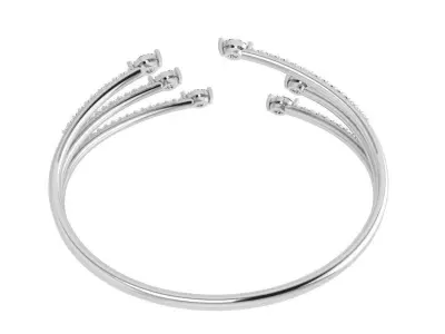 Marquise Diamond Bangle Bracelet 4136 3D print model