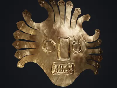 Gold Ornament 1 -  Nazca Culture Peru Free 3D model