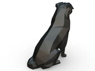 berger australien low poly 3D print model