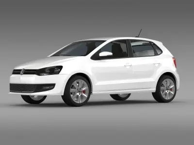 Volkswagen Polo BiFuel 5d 2010-2013  3D model
