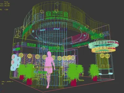 Booth - Area - 6X6-3DMAX2009-06 3D model