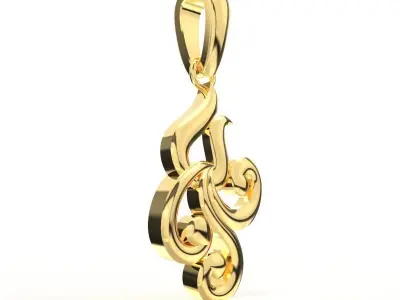 GOLD MIRACLE PENDANT 3D print model