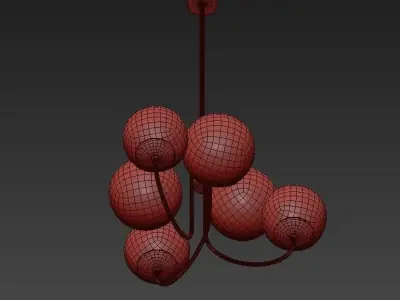 Pelle Gooseneck Chandelier 3D model