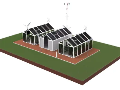 Digital Farming  Low-poly 3D model