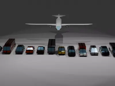 Lowpoly-cars Low-poly 3D model