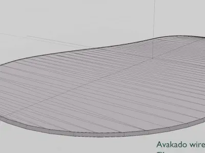 Avacado type carpet - rug 3D Low-poly 3D model