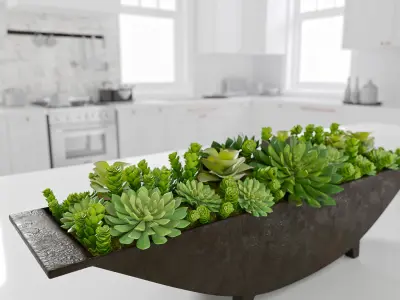 Rh Cast metal trough 3D model