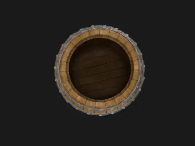 Old storage barrel Free low-poly 3D model