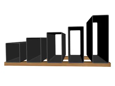 1 4in Wall x6in Rectangle Tube 3D model