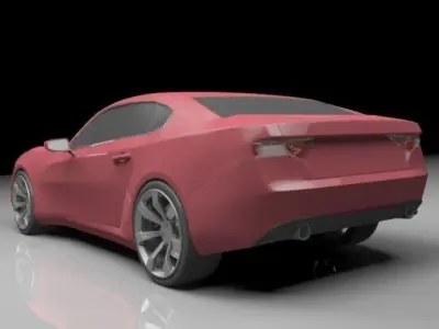 2016 muscle car design 3D model