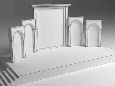 Modern Wedding Stage 3D model purchase