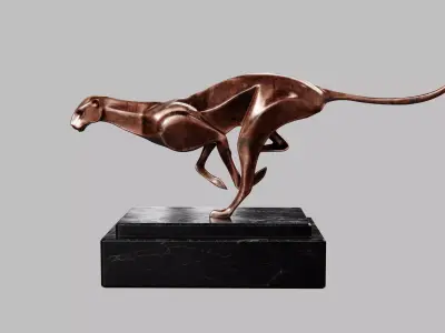 Cheetah statuette 3D model