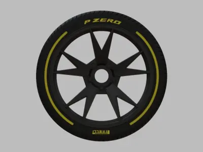 Miniature Enkei Phoenix Rim and Tire - 3D Print - No Textures 3D print model