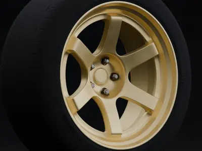 Gram Lights 57DR Aftermarket Wheel Low-poly 3D model