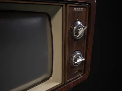 Old TV Low-poly 3D model