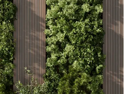 Vertical Wall Garden With Wooden frame - Horizontal garden  3D model