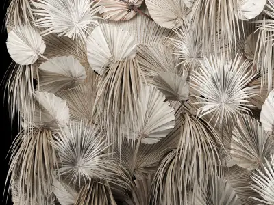 Wedding Arch For Decoration With Dry Palm Leaves 3D model