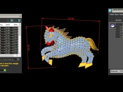 Horse Pendant jewelry with diamond  3D model