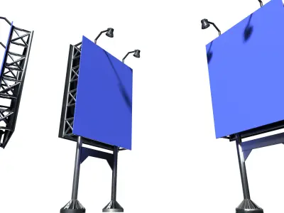 Outdoor de rua e estrada Modelo 3D 3D model