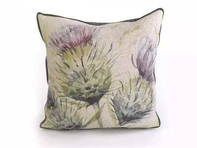 Voyage Cushion- Flowers -Piped Pillow 3D model