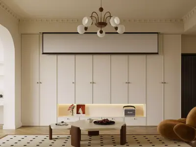 Luxury living room dining room interior scenes 22 3D model