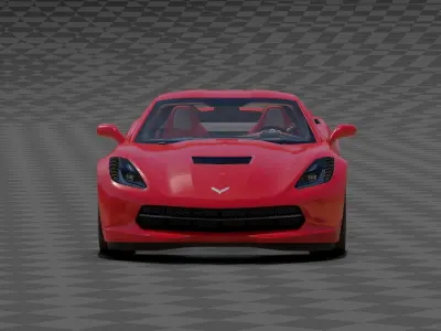 Chevrolet Corvette Low-poly 3D model