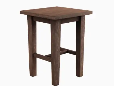 Wooden Chair 03 Low-poly 3D model