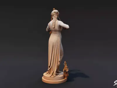 Artemis Statue Low-poly 3D model