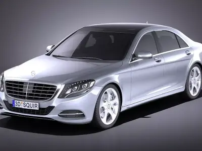 Mercedes-Benz S-class 2016 VRAY 3D model