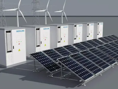 solar energy Energy storage 3D model