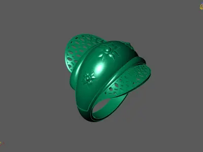 Plain Ring Women Ready STL 3DM Models Womens Rings 3D models 3D print model 46