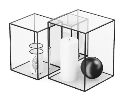 Decorative Glass Cubes 3D model