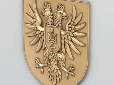 Coat of arms of Chernihivskiy region of Ukraine 3D model