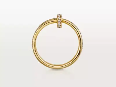 NAIL - RING - DOUBLE - SEMI DIAMOND PAVING 3D print model