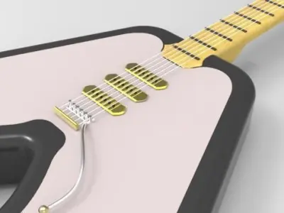 Electric guitar design  Free 3D model