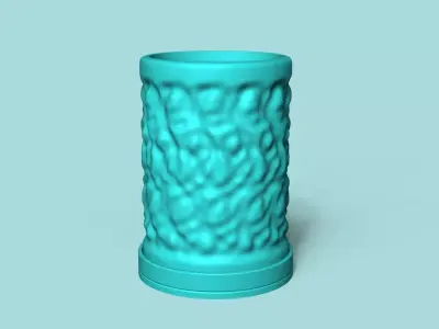 Vase 08 with Plate - Simple Plant Pot - Home Decor 3D print model