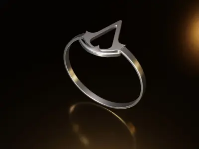 Assassins Creed Symbol Ring Free 3D print model
