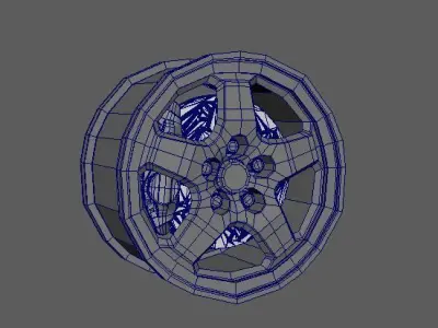 Skyline r32 rims with brakes 3D model