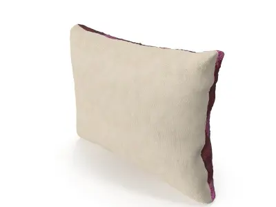 Patterned Velvet Pillow Pink Free 3D model