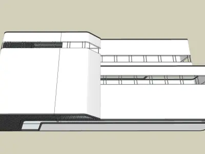 car showroom contemporary 3dsketchup model 3D model