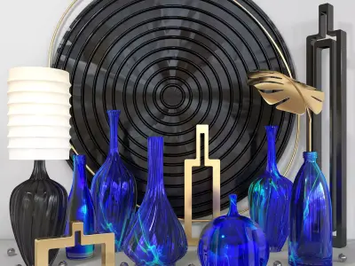 decor05 glass vases 3D model