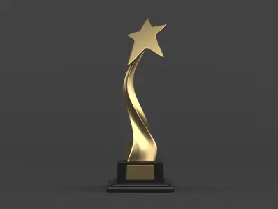 Gold Trophy Cup 3D model buy