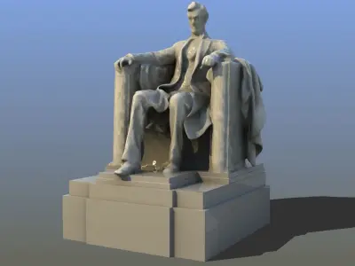 Lincoln Memorial Statue 3D model