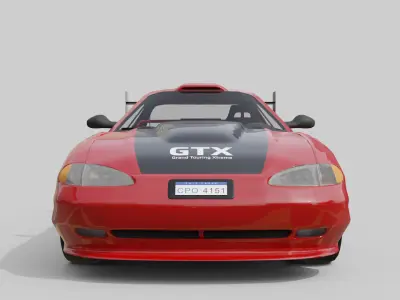 Race Car Realistic and Game Ready Asset Low-poly 3D model