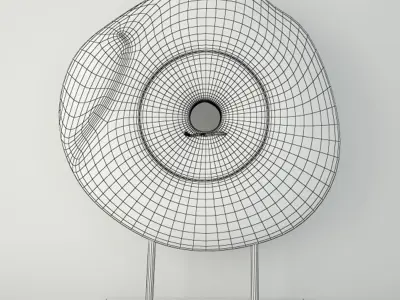 19th Century Wooden Wagon Wheel Artifact 3D model