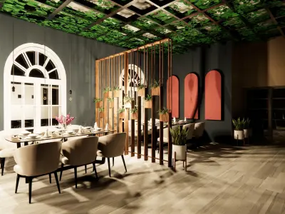THE FULL RESTAURANT INTERIOR DESIGN PACK 3D model