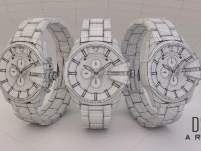 Diesel 10 Bar Watch 3D model