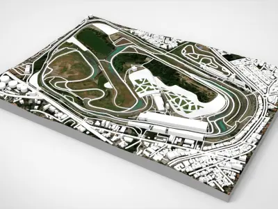 Autodromo Interlago Sao Paulo Brazil 3D model